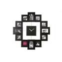 PT Photoframe Clock Family Time Black