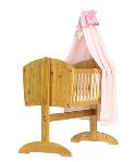 Natural Swinging Crib and Drape Rod