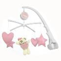 I Love My Bear Pink Cot Mobile