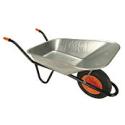 B&Q Premier Wheelbarrow Galvanised Pan Black Frame