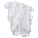 Newborn Gerber White 5pk Onesies 3-6 months