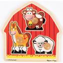 Melissa & Doug Deluxe Wooden Barnyard Animals Jumb