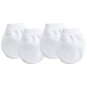 Kushies 2 Pack No Scratch Mittens, White 