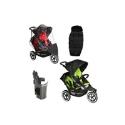 Phil & Teds Explorer- New Improved Sport Buggy - Black/Apple Including Pack 19