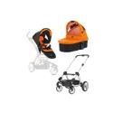 OBaby Zynergi 3 in 1 Pushchair - Black/Orange