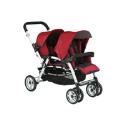 Jane Twin Two Tandem Pushchair - Holland Garnet