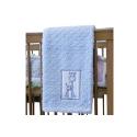 Nursery Time Blue Giraffe Soft Pram Blanket