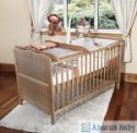 PINE COT BED, MATTRESS & CHANGER 