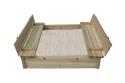 Bentley Garden Wooden Sand Pit With Seat & Lid Rea