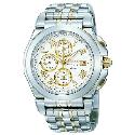 Seiko Men's Stainless Steel Bracelet Watch Cream Dial