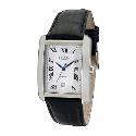 Rotary Classic Men's Rectangular Dial Black Strap Watch