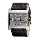 Armani Exchange Men's Black Leather Strap Watch