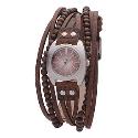 Kahuna Ladies' Brown Beaded Multi Strand Strap Watch