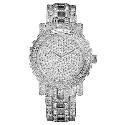 Marc Ecko Silver Iced Bling Stainless Steel Bracelet Watch