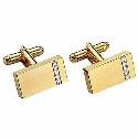 Gilt Crystal Cufflinks