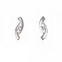 9ct White Gold Cubic Zirconia Earrings