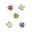 9ct Gold Crystal Nose Stud Set of 5