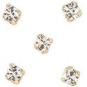 9ct Gold Crystal Nose Stud Set of 5