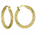 9ct Gold Creole Earrings