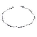 9ct White Gold Diamond Bracelet