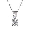 9ct White Gold 1/2 Carat Diamond Pendant