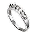 18ct White Gold 1/2 Carat Diamond Seven Stone Eternity Ring