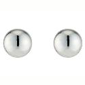 9ct White Gold Ball Stud Earrings