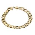 9ct Gold 8"" Solid Curb Bracelet