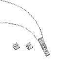 9ct White Gold Cubic Zirconia Set