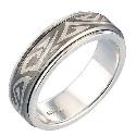 Men's Titanium Two-tone Spinner Ring