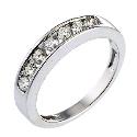 9ct White Gold Half Carat Diamond Eternity Ring