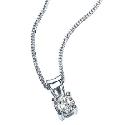 9ct White Gold 1/4 Carat Diamond Pendant