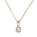 9ct Gold Cubic Zirconia Teardrop Pendant