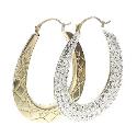 Evoke 9ct Gold 32mm Creole Earrings