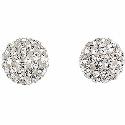 9ct gold crystal stud earrings