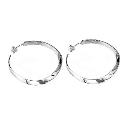 Sterling Silver Hoop Twist Earrings