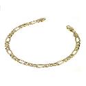 9ct Yellow Gold Figaro Bracelet