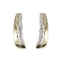 9ct Yellow Gold Large Cubic Zirconia Split Earrings