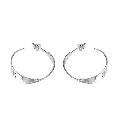 Sterling Silver Small Hoop Twist Earrings