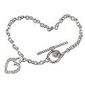 9ct White Gold Cubic Zirconia Heart Bracelet