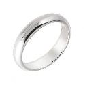 Sterling Silver Plain Wedding Band - Size N