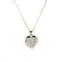 9ct Gold Glitter Heart Locket