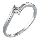 9ct White Gold Cubic Zirconia Ring