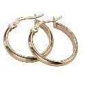 9ct Yellow Gold Round Creole Earrings