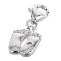 Hot Diamonds Pitter Patter Silver Charm