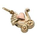 9ct Yellow And Rose Gold Pram Rose Charm