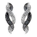 9ct White Gold Diamond Earrings