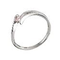 9ct White Gold Pink Cubic Zirconia Ring