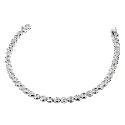 9ct White Gold Diamond Bracelet