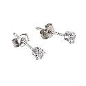 9ct White Gold Cubic Zirconia Stud Earrings